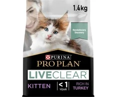 Purina Nestle Purina Pro Plan LIVECLEAR KITTEN Bogata w Indyka 1,4kg