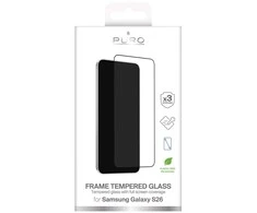 Puro Frame Apsauginis stiklas skirtas Samsung Galaxy S26 – with Juodas Frame