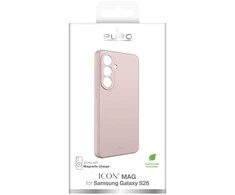 Puro ICON MAG ns Samsung Galaxy S26 Silikoninis dėklas Compatible with MagSafe – Rožinė