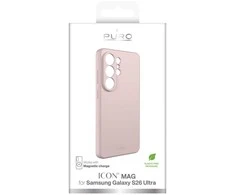 Puro ICON MAG Protective dėklas skirtas Samsung Galaxy S26 Ultra Silicone Compatible with MagSafe – Rožinė