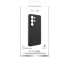 Puro ICON MAG Protective dėklas skirtas Samsung Galaxy S26 Ultra Silicone Compatible with MagSafe – juodos spalvos