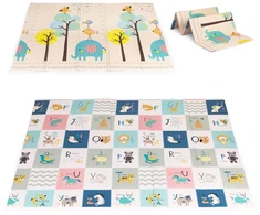Vaikiškas edukacinis kilimėlis ECOTOYS 200x150 cm, dvipusis, sulankstomas
