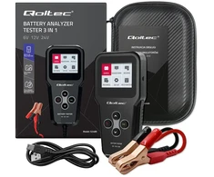 „Qoltec“ skaitmeninis akumuliatorių testeris 3in1 su LCD ekranu | Angliškas meniu | 6V | 12V | 24V | 10Ah–200Ah