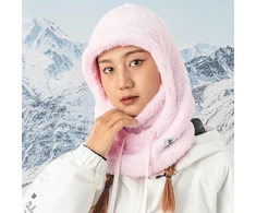 Qunature Arctic Velvet Ski Balaclava Size M – Rožinė
