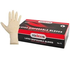 RADEX latekso vienkartinės pirštinės XL (50 vnt.)