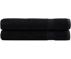Rankšluostis Pirties rankšluosčiai SOLUND, 2vnt., juodi, 80x200cm, 600g/m²