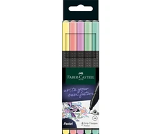 Rašiklių rinkinys Faber-Castell FinePen, 0.4mm, 5 pastelinių spalvų