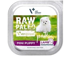 RAW PALEO Pâte Mini Puppy ėriena – drėgnas ėdalas šunims – 150g