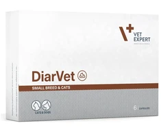 Gyvūnų Papildas - VetExpert Diarvet Mažų Veislių 6 Tabletės Šunims Ir Katėms 5–10 Kg
