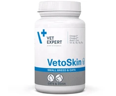Raw Paleo VETEXPERT VetoSkin Small breeds – papildai šunims ir katėms – 60 tablečių