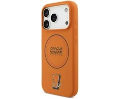Red Bull Raudona Bull Raudona Bull Silicone Mėlyna Ring MagSafe dėklas skirtas Apple iPhone 17 Pro oranžinės spalvos