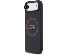 Red Bull Raudona Bull Raudona Bull Silicone Raudona Ring MagSafe dėklas skirtas Apple iPhone Air mėlynos spalvos
