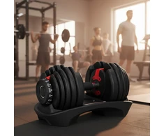 Reguliuojamas ketaus hantelis su stovu 2.5-24 kg, MOVEPRO