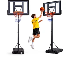 Reguliuojamas laisvai pastatomas krepšinio stovas iki 305 cm su lenta ir lanku MOVEPRO