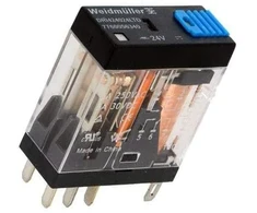 Relė 24VDC, 5A, 2CO, su indikacija+TEST, Weidmuller