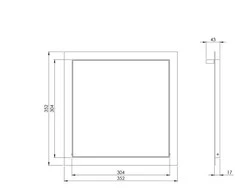 Revizinės durelės EUROPLAST RLR3030, 30 x 30 cm