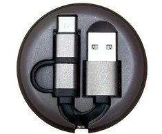 Richmond&amp;Finch kabelis susisukantis USB-C/Micro USB moro/camo CWTYPE-207