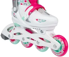 Riedučiai Nijdam Sk8 Star, balta sp./rožinė sp., 37-40