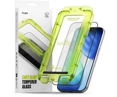 Ringke Easy Slide 2-pack apsauginis stiklas skirtas Apple iPhone 17 Pro – juodos spalvos
