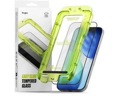 Ringke Easy Slide 2-pack apsauginis stiklas skirtas Apple iPhone 17 – juodos spalvos