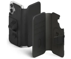 Ringke iPhone 17 Dėklas Folio Grip Piniginė Magnetinis Juodas