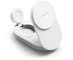 Ringke QI2.2 25W 3in1 Magnetic MagSafe belaidis sulankstomas įkroviklis baltos spalvos