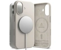 Ringke Silicone Magnetic MagSafe dėklas skirtas Apple iPhone 17 - rusvai gelsvas