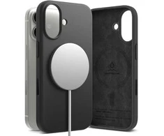 Ringke Silicone Magnetic MagSafe dėklas skirtas Apple iPhone 17 – violetinės spalvos