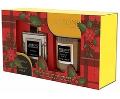 Areon Rinkinys Kvapas 150 ml+žvakė Vanilla Juodas