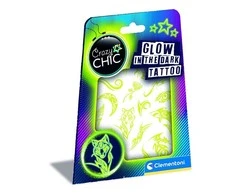 Rinkinys tatuiruotėms Clementoni Glow in The Dark Tattoo