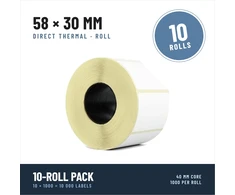 Riven Supply Terminės etiketės 58×30 mm, 10 rul. po 1000 vnt.