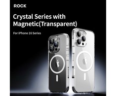 Rock Crystal Series Magnetic dėklas skirtas Apple iPhone 16 Plus skaidrus