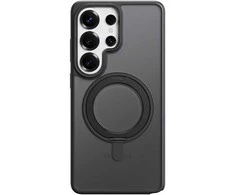 Rock dėklas Rotating Stand Soft Touch Series Magnetic skirtas Samsung Galaxy S26 Ultra juodos spalvos