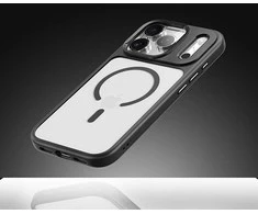 Rock Guard Lens Protection Series Magnetic dėklas skirtas Apple iPhone 17 Air skaidrus-juodos spalvos