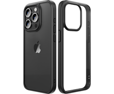 Dėklas Rock Guard Series Case for Iphone 16 Plus transparent-juodas