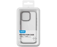 Dėklas Rock Guard Series Case for Iphone 16 Plus transparent-juodas