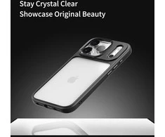 Rock Guard Series dėklas skirtas Apple iPhone 17 Pro Max skaidrus-juodos spalvos