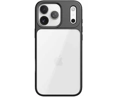 Rock Guard Series dėklas skirtas Apple iPhone 17 Pro Max skaidrus-juodos spalvos