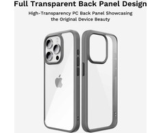 Dėklas Rock Guard Series Case for Iphone 16 Plus transparent-juodas