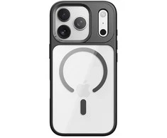 Rock Guard Series Magnetic dėklas skirtas Apple iPhone 17 Pro Max skaidrus-juodos spalvos