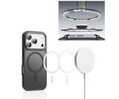 Rock Guard Touch Matte Series Magnetic dėklas skirtas Apple iPhone 17 Pro Max juodos spalvos (metal lens frame)