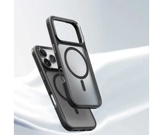 Rock Guard Touch Matte Series Magnetic dėklas skirtas Apple iPhone 17 Pro Max juodos spalvos (metal lens frame)