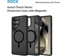 Rock Guard Touch Matte Series Magnetic dėklas skirtas Samsung Galaxy S25 pilkos spalvos