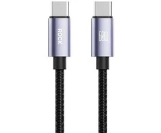 Oem Rock Cable Deep Indigo Series braided – Type C to Type C – PD 60W 2 metres juodos spalvos