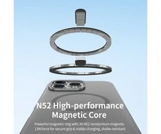 Rock Matte Series Magnetic dėklas skirtas Apple iPhone 16 juodos spalvos