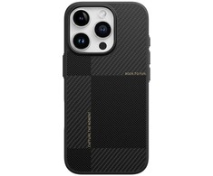Rock Ultra Thin Aramid Fiber Kevlar 600D dėklas skirtas Apple iPhone 16 Pro Max juodos spalvos