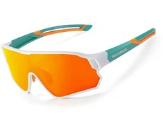Rockbros 14110009003 polarized cycling glasses for children 8-14 metai old – žalias and baltas