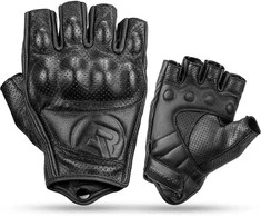 Rockbros 16220006003 L odinės motociklininko pirštinės – juodos