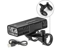 Rockbros 24310002001 bicycle light 850 lm with powerbank function + USB-C – USB-A cable – juodos spalvos