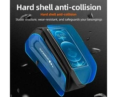 Rockbros 30120064001 waterproof frame dviračio krepšys with phone cover – juodos spalvos